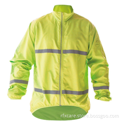 Jaket Pelari Jalan Lelaki Dengan Jalur Reflektif